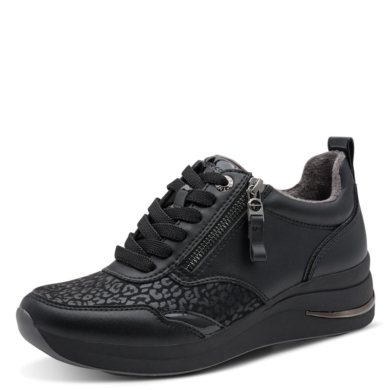 Women's Black Tamaris Comfort Trainers