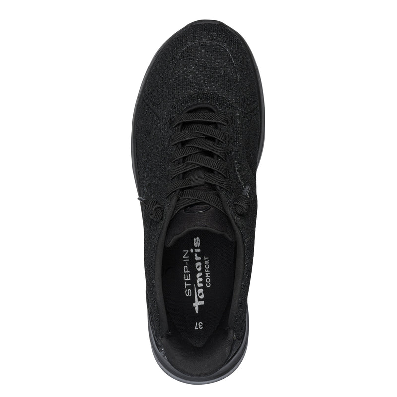 Women's Black Tamaris Comfort Sneakers
