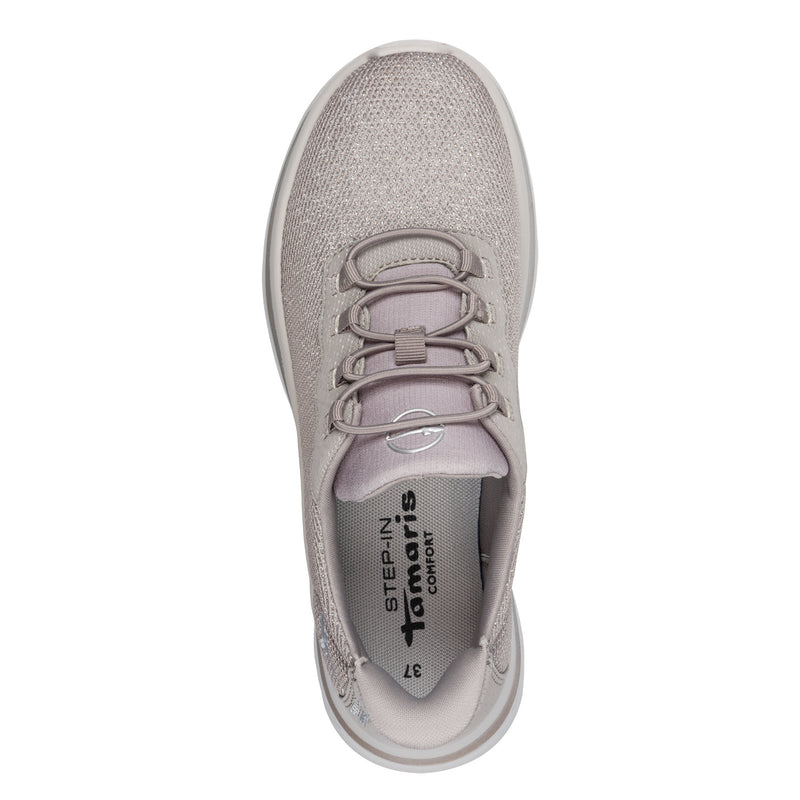 Women's Taupe Tamaris Comfort Lace-up