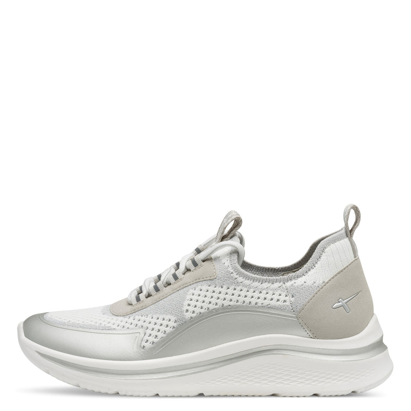 Women's Light Grey Tamaris Comfort Cooling Vegan Trainers