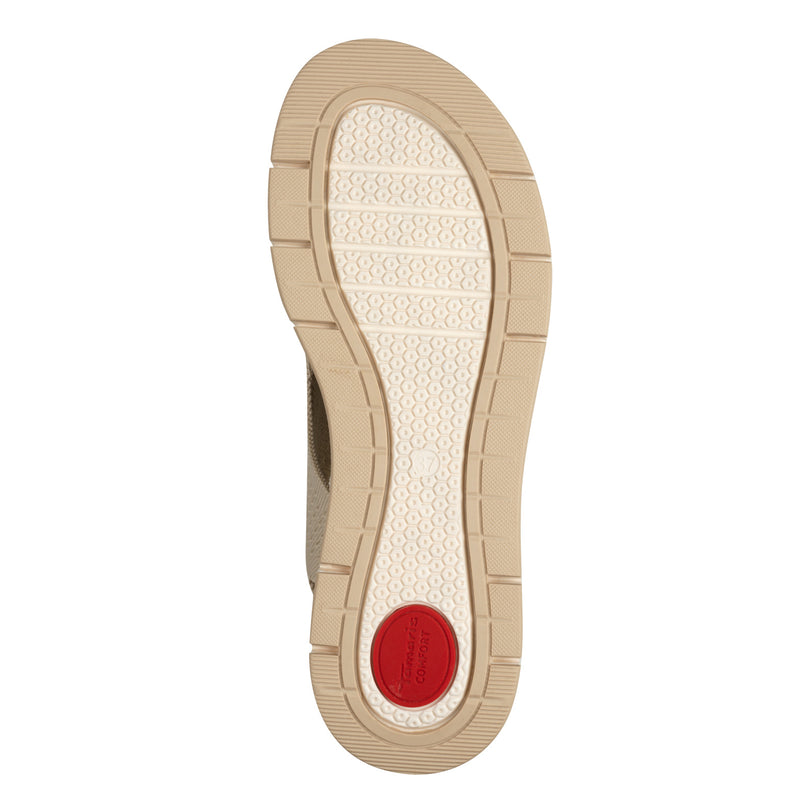 Women's Ivory Tamaris Comfort Full Cover Sandal