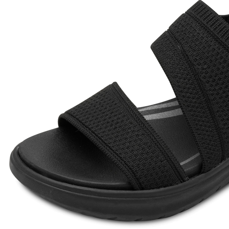 Women's Black Tamaris Comfort Multi Strap Sandal