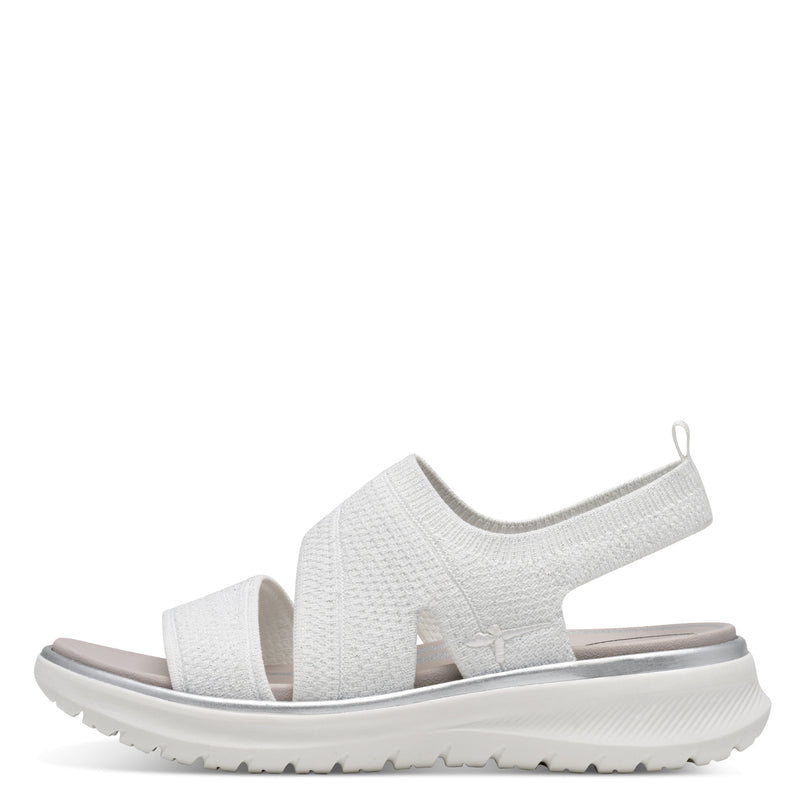 Women's White Tamaris Comfort Multi Strap Sandal
