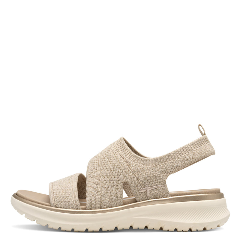 Women's Beige Tamaris Comfort Multi Strap Sandal