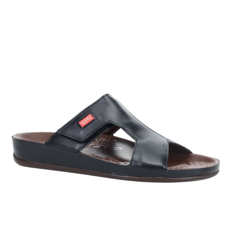 Men's Black Vital Nappa Slippers