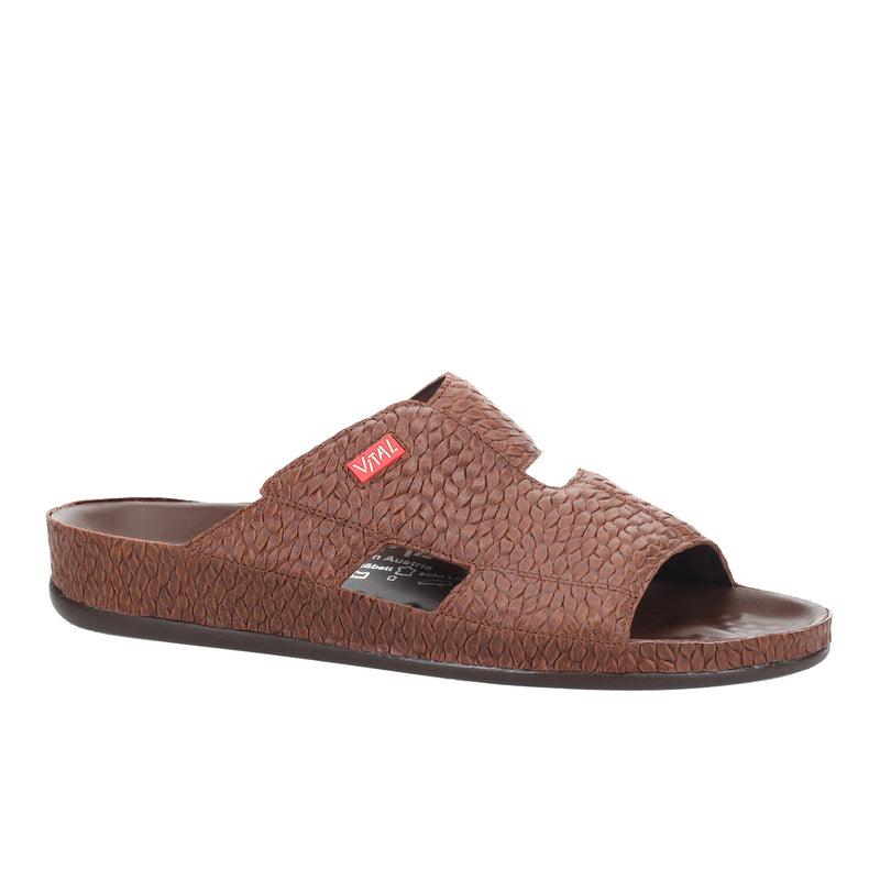 Men's Brown Vital Prägung Slippers