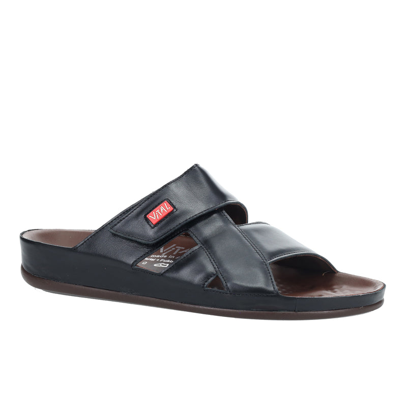 Men's Black Vital Nappa Slippers