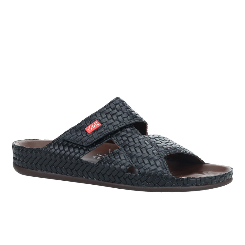 Men's Black Vital Prägung Slippers