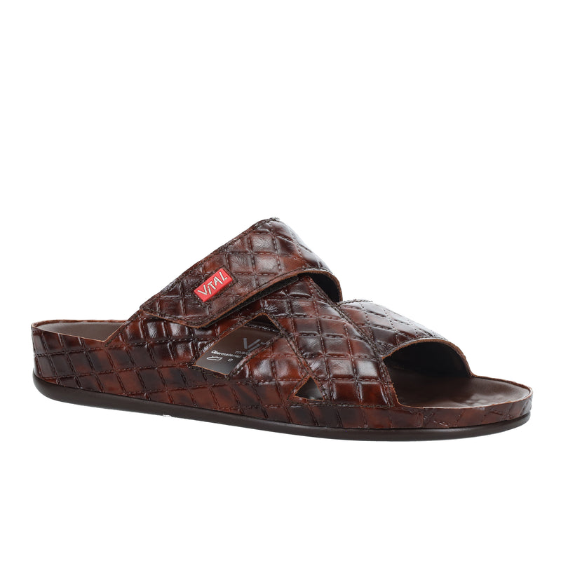 Men's Brown Vital Prägung Slippers
