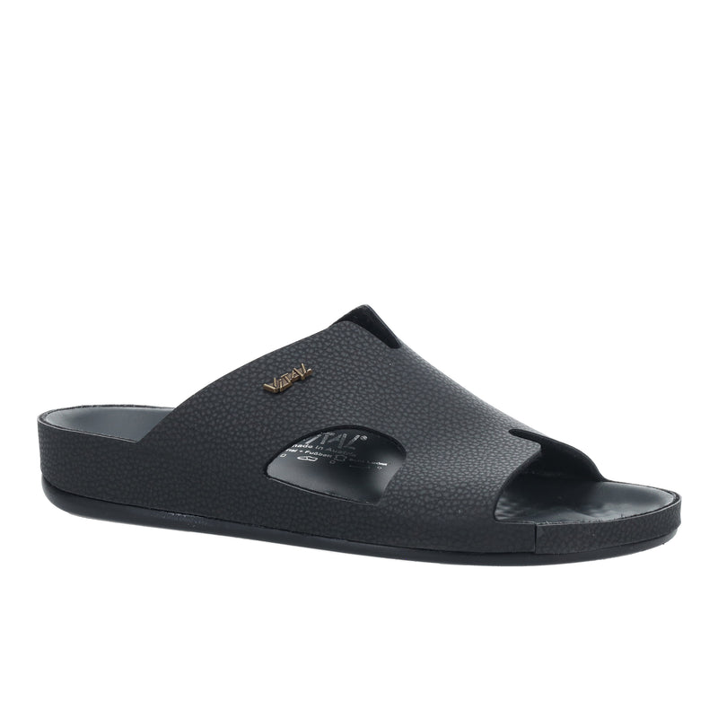 Men's Black Vital Holanda Synthetic Slippers