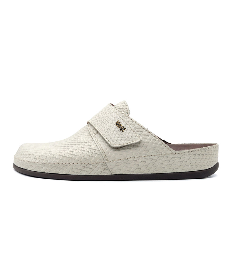 Men's Cream Vital - Diamant Präg. Mules