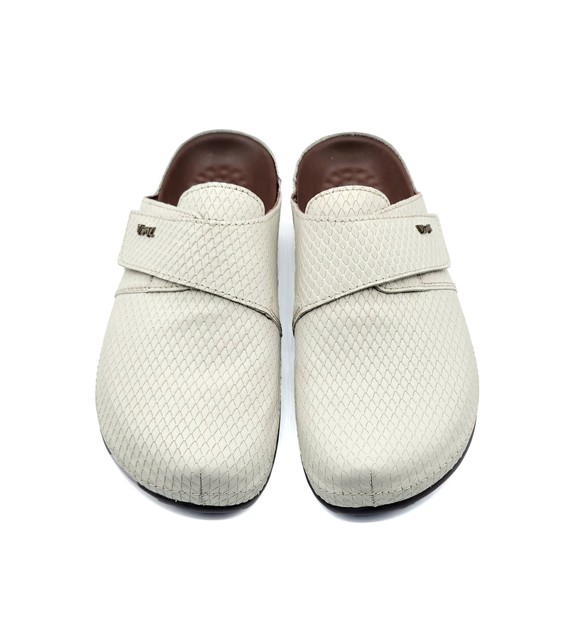 Men's Cream Vital - Diamant Präg. Mules
