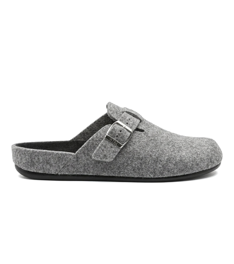 Men's Light Grey Vital Soft - Felt Mules