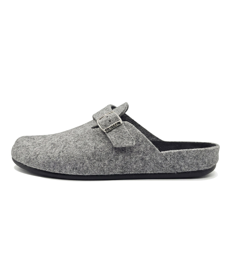 Men's Light Grey Vital Soft - Felt Mules