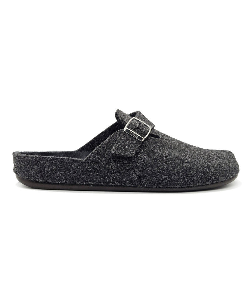 Men's Dark Grey Vital Soft - Felt Mules