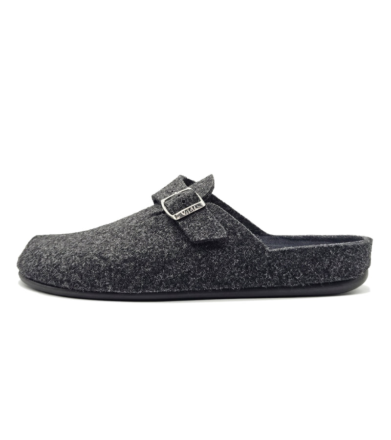 Men's Dark Grey Vital Soft - Felt Mules