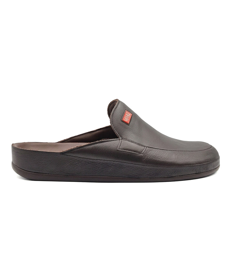 Men's Dark Brown Vital - Nappa Mules