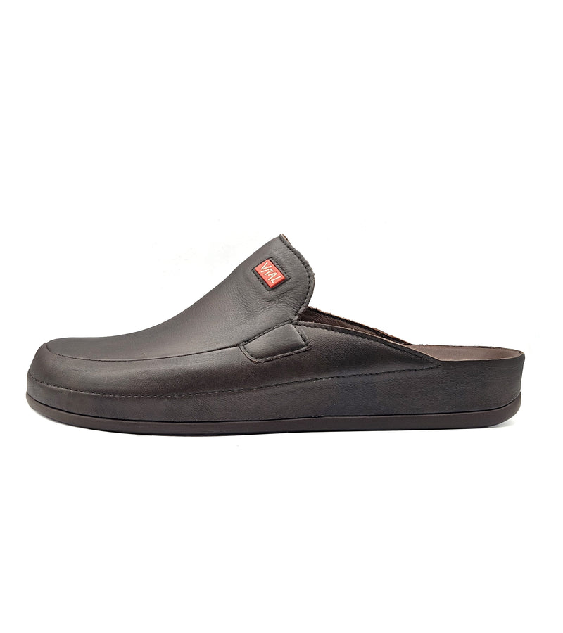Men's Dark Brown Vital - Nappa Mules