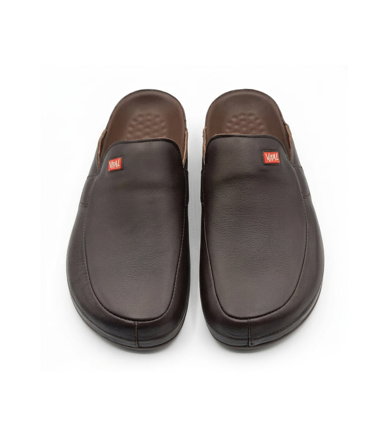 Men's Dark Brown Vital - Nappa Mules