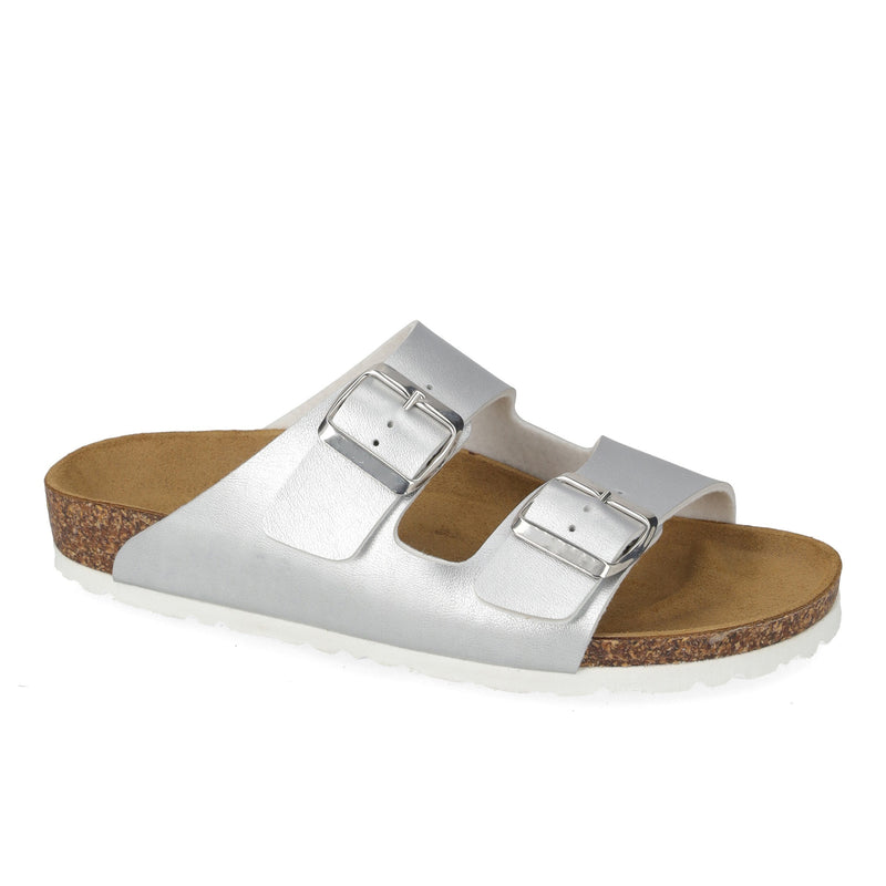Women's Silver Metallic Slippers