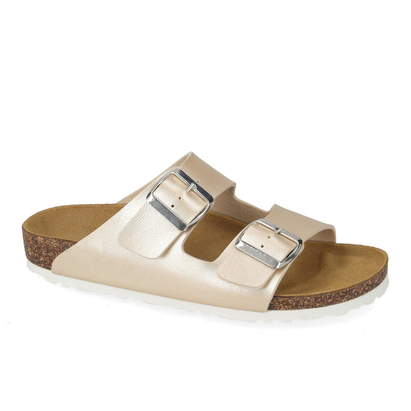 Women's Gold Metallic Slippers
