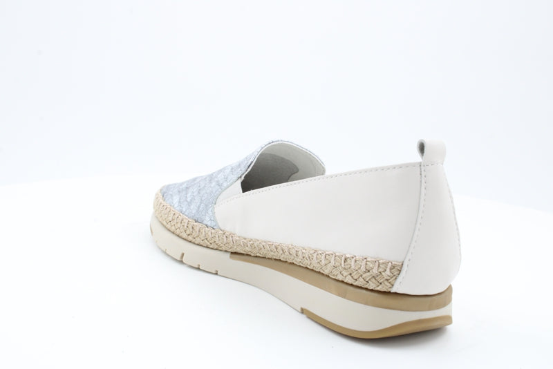 Women's Silver Fusion Rope Slip-Ons