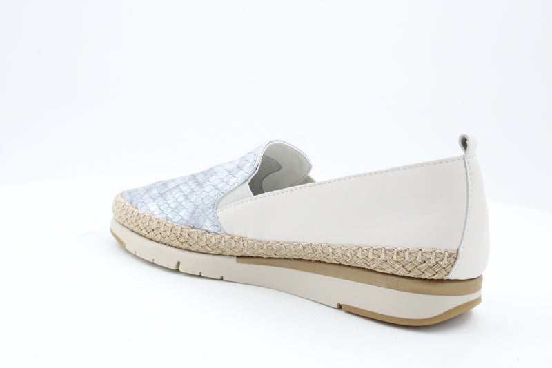 Women's Silver Fusion Rope Slip-Ons
