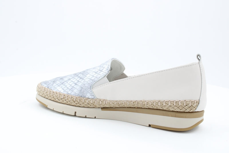 Women's Silver Fusion Rope Slip-Ons