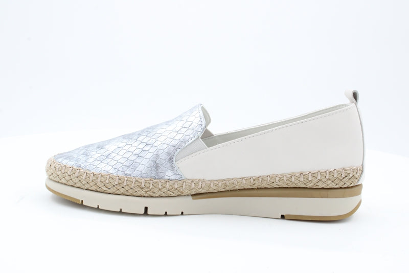 Women's Silver Fusion Rope Slip-Ons