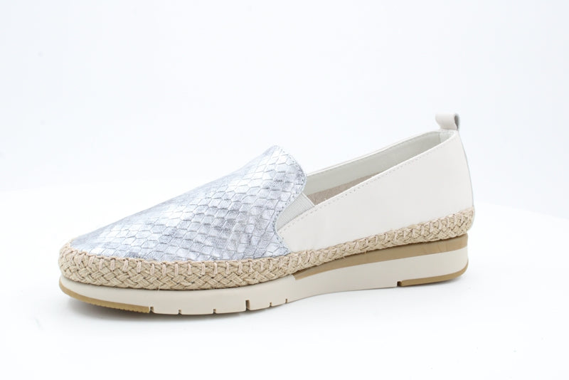 Women's Silver Fusion Rope Slip-Ons