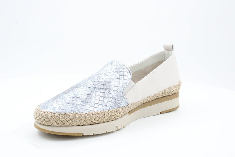 Women's Silver Fusion Rope Slip-Ons