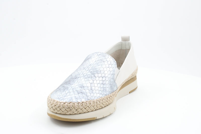 Women's Silver Fusion Rope Slip-Ons