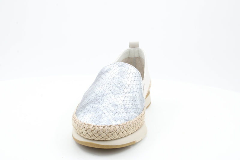 Women's Silver Fusion Rope Slip-Ons