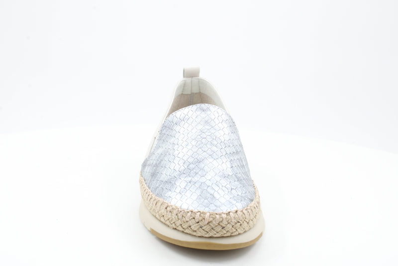 Women's Silver Fusion Rope Slip-Ons