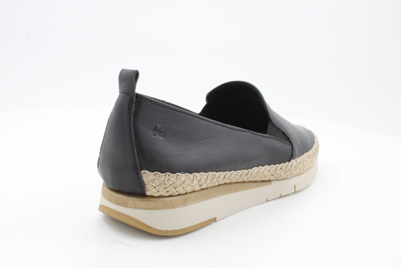 Women's Black Fusion Rope Slip-Ons
