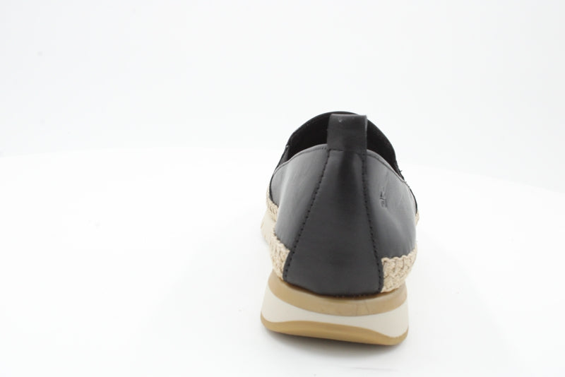 Women's Black Fusion Rope Slip-Ons