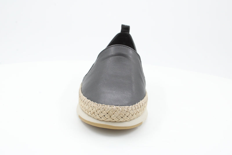 Women's Black Fusion Rope Slip-Ons