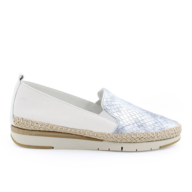 Women's Silver Fusion Rope Slip-Ons