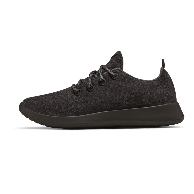 Womens Wool Runner - Natural Black (Black Sole)